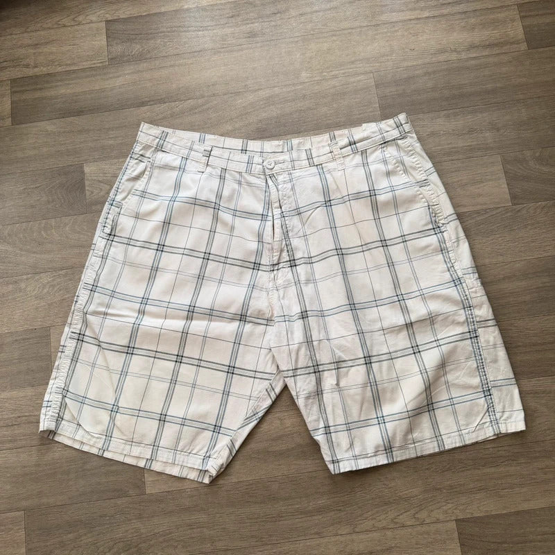Wrangler vintage Y2K baggy relaxed skater style cargo chino checked shorts W40 050