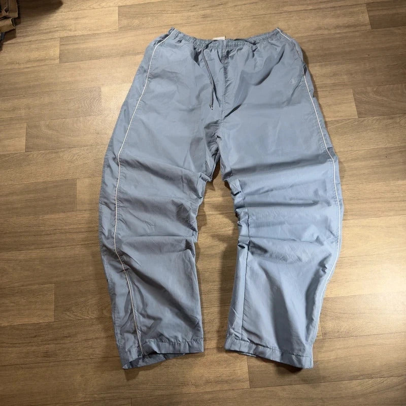 Vintage champion light blue Y2K logo nylon track pant size L 225