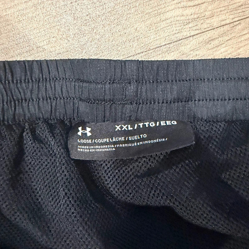 Under armour baggy mesh lined track pant trousers black size XXL 166