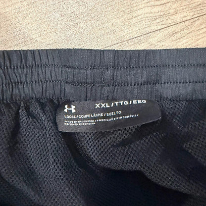 Under armour baggy mesh lined track pant trousers black size XXL 166