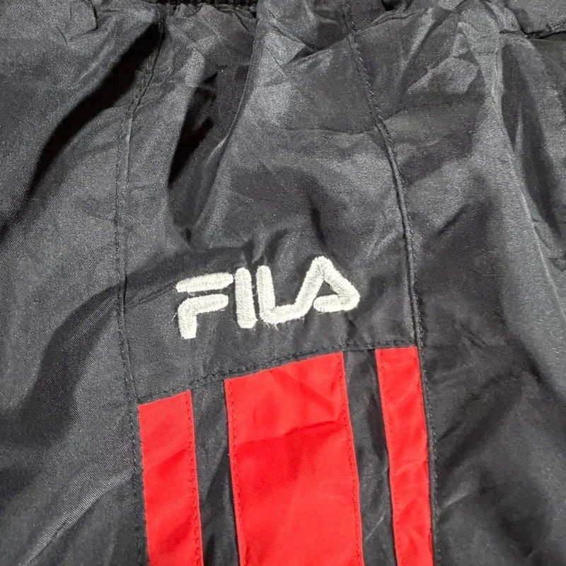 Vintage Y2K Fila early 2000s stripe nylon track pant trousers Size S 214