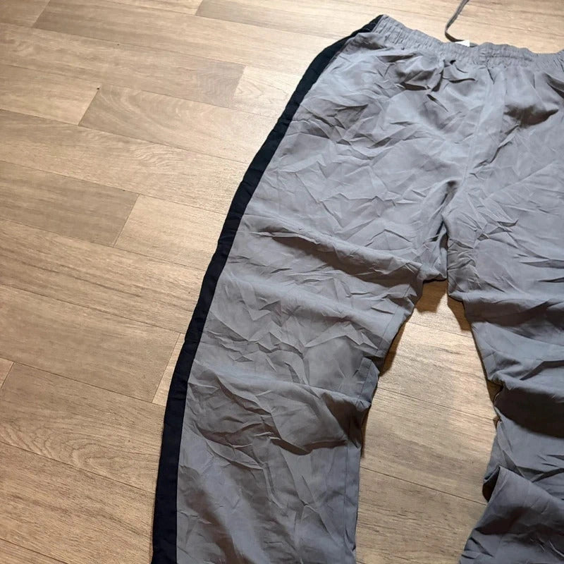Vintage Russell athletics grey striped mesh lined nylon baggy track pants Y2K size Xl 199