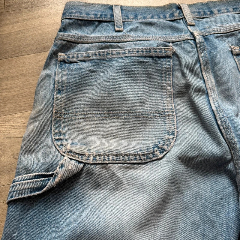 Dickies vintage Y2K denim cargo carpenter relaxed jorts shorts W34 114