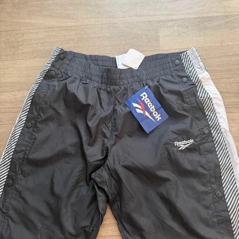 Vintage Y2K Reebok classic button up leg 90s nylon mesh track pants Size XL  213