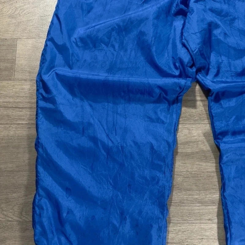 Vintage Umbro Trackie Pants XL Blue 90s Y2K mesh Nylon Geometric Football 217