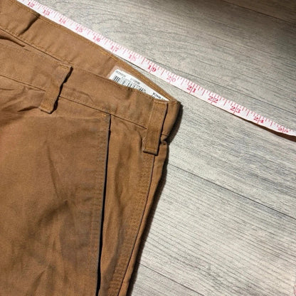 Vintage Carhartt dungaree fit brown tan cargo canvas trousers W42 L30 207