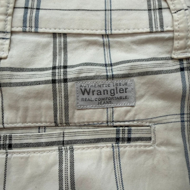 Wrangler vintage Y2K baggy relaxed skater style cargo chino checked shorts W40 050