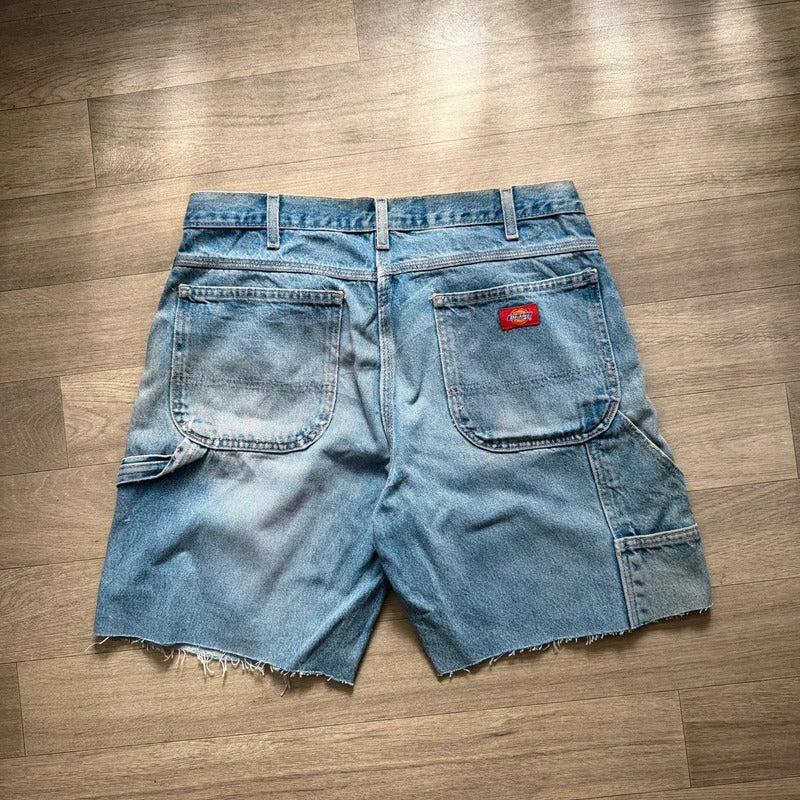 Dickies vintage Y2K denim cargo carpenter relaxed jorts shorts W34 114