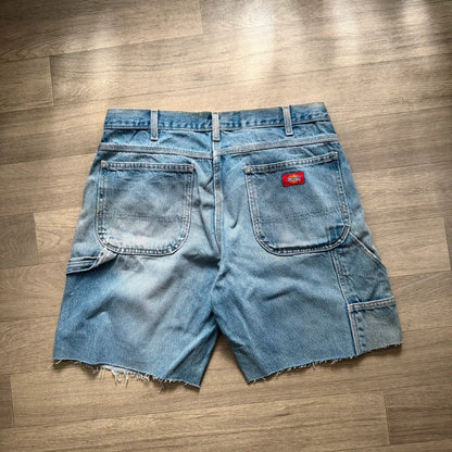 Dickies vintage Y2K denim cargo carpenter relaxed jorts shorts W34 114