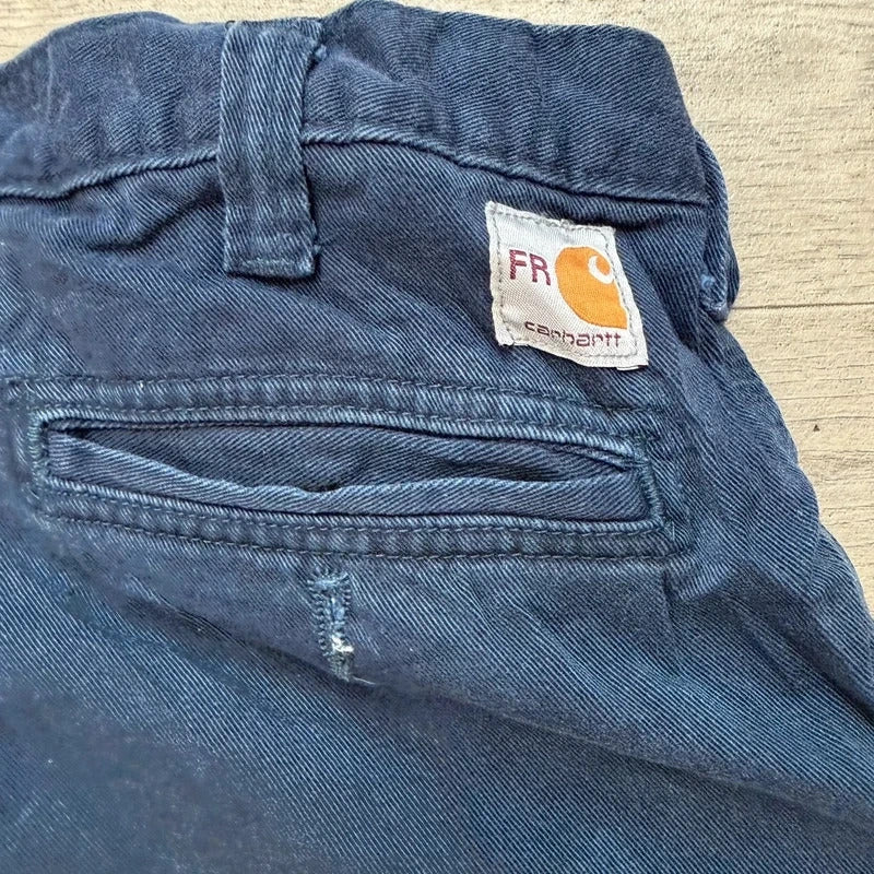 Vintage Cahartt cat2 FR navy work pant trousers W34 L30 211