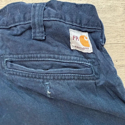 Vintage Cahartt cat2 FR navy work pant trousers W34 L30 211
