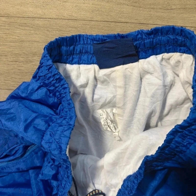 Vintage Umbro Trackie Pants XL Blue 90s Y2K mesh Nylon Geometric Football 217