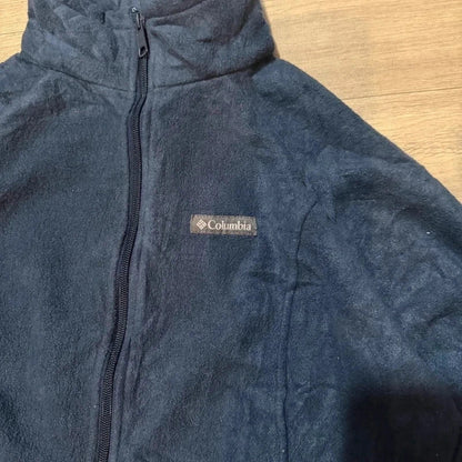Columbia vintage navy logo fleece jacket size L 265