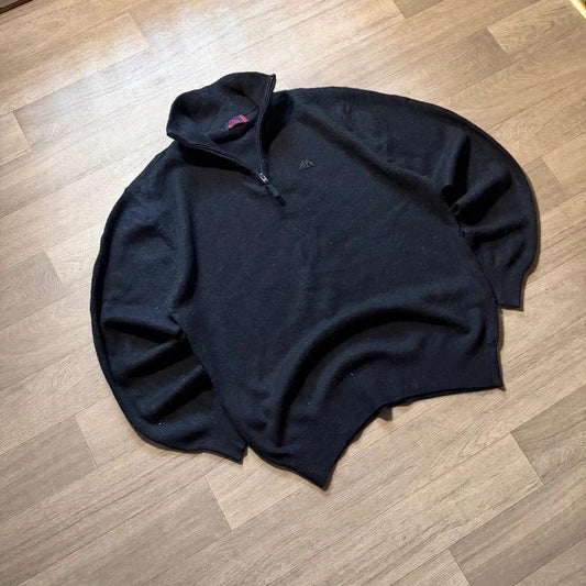 Robe di kappa vintage Y2K pure new wool quarter zip jumper size L 261