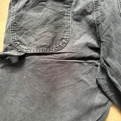 Vintage dickies Y2K black denim carpenter cargo jorts shorts W36 111