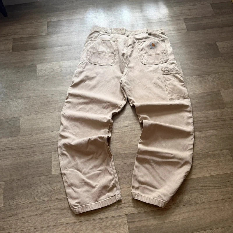 Carhartt relaxed fit beige Y2K cargo work pant trousers men’s W36 L30 200