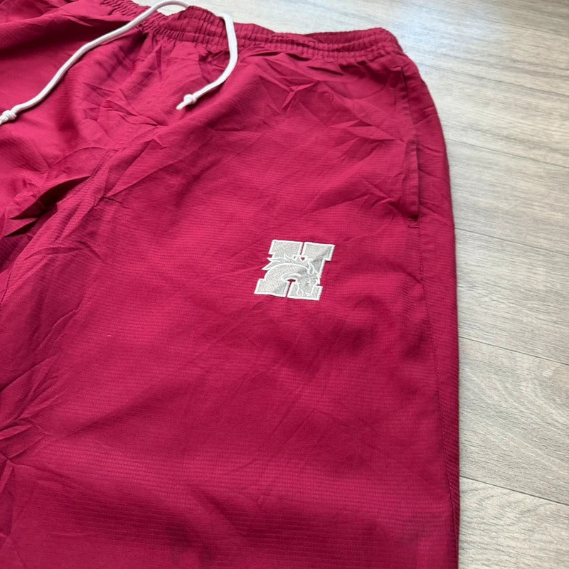 Adidas vintage Y2K wide leg nylon track pant trousers red size L 153