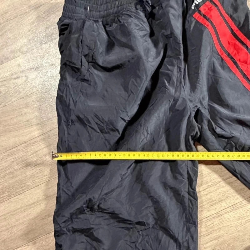 Vintage Y2K Fila early 2000s stripe nylon track pant trousers Size S 214