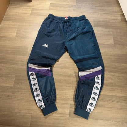 Vintage Kappa Track Pants Navy Purple White Y2K 90s Sportswear Joggers XL 218