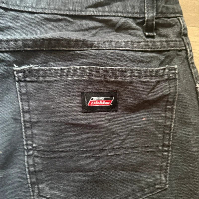 Vintage Dickies Cargo Shorts Black Baggy Workwear Y2K Skate Utility W40 095