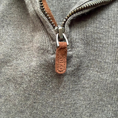 Ralph Lauren estate rib grey quarter zip 3/4 sweater jumper men’s size M 031