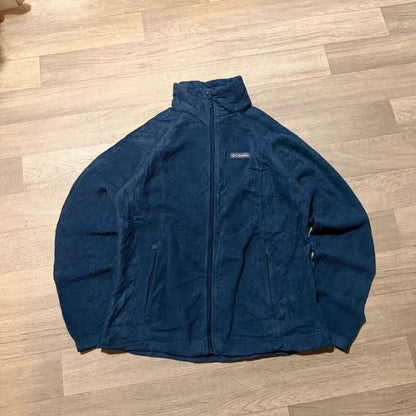 Columbia vintage navy logo fleece jacket size L 265