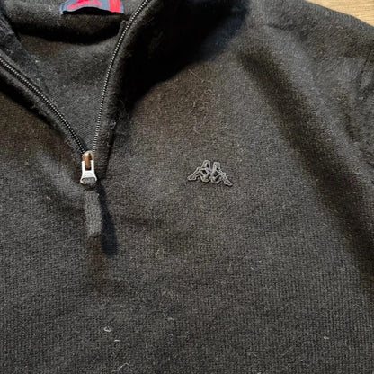 Robe di kappa vintage Y2K pure new wool quarter zip jumper size L 261