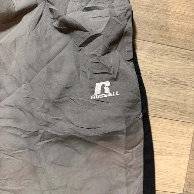 Vintage Russell athletics grey striped mesh lined nylon baggy track pants Y2K size Xl 199