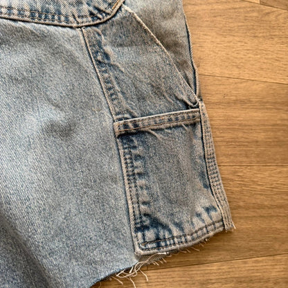 Vintage Dickies Denim Carpenter Shorts Light Blue Baggy Workwear Y2K W36 094