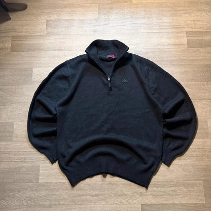 Robe di kappa vintage Y2K pure new wool quarter zip jumper size L 261