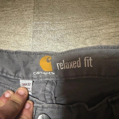 Carhartt relaxed fit grey cargo workwear trousers men’s size W38 L32  196