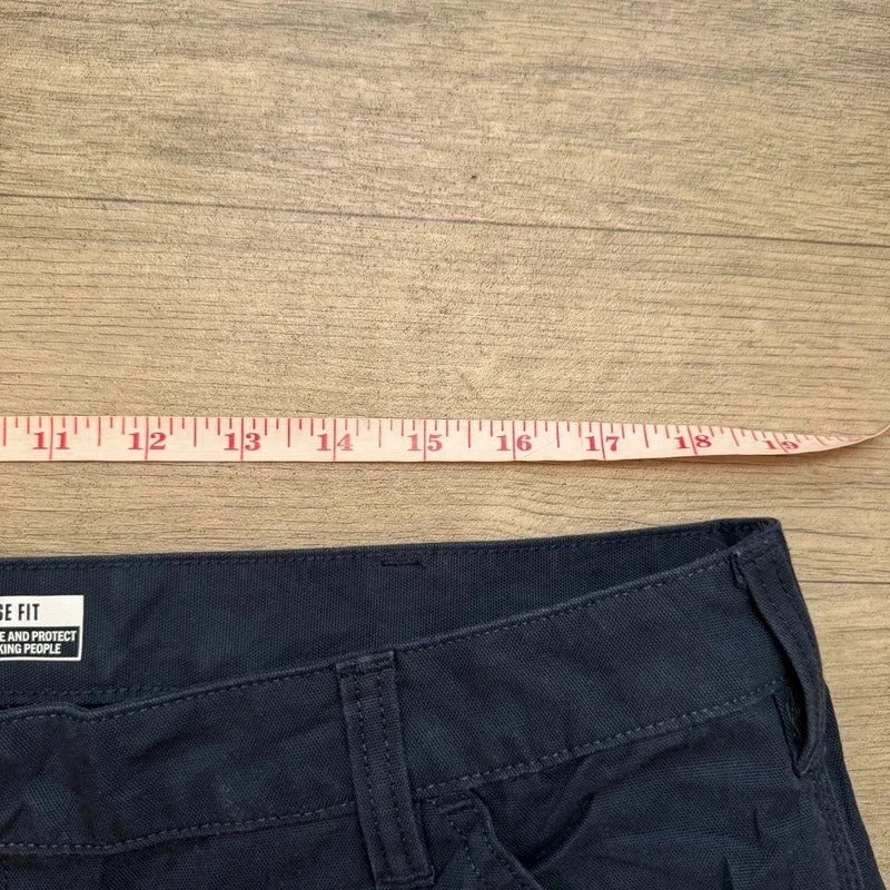 Carhartt rugged flex professional loose fit navy cavas work pant W38 L30 210