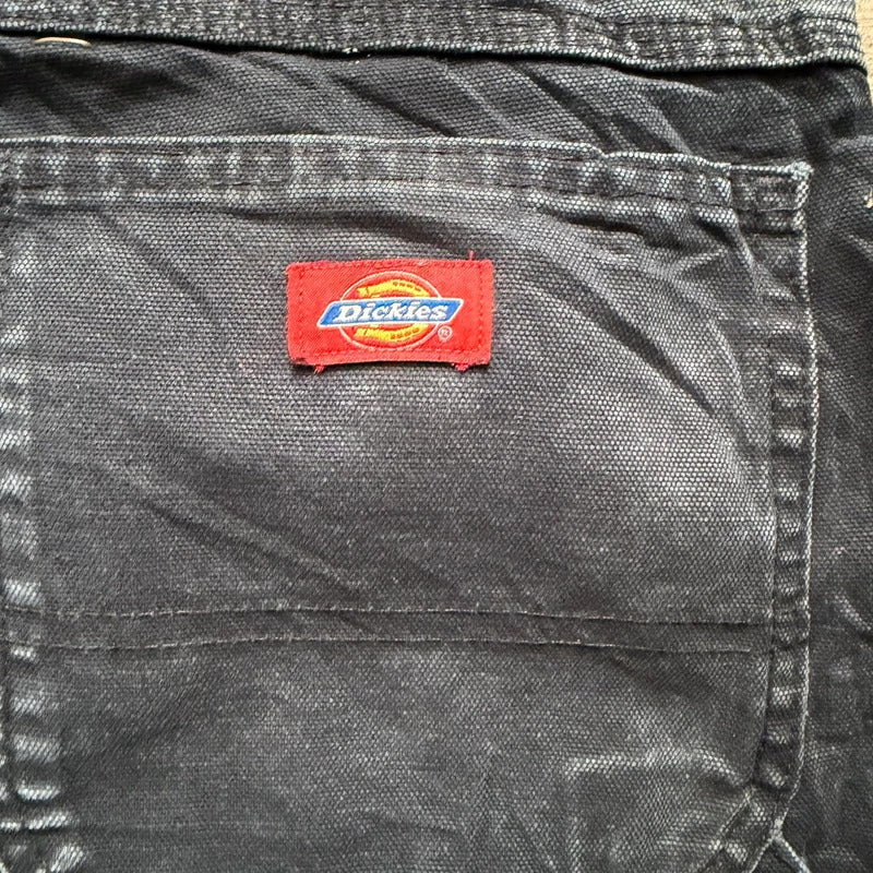 Vintage dickies Y2K black denim carpenter cargo jorts shorts W36 111