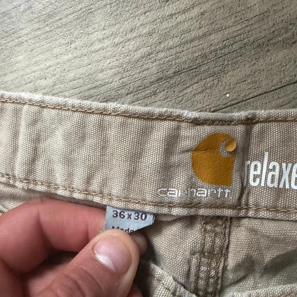Carhartt relaxed fit beige Y2K cargo work pant trousers men’s W36 L30 200