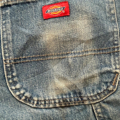 Vintage 2000s Dickies denim blue carpenter jean shorts Y2K W36 (12)