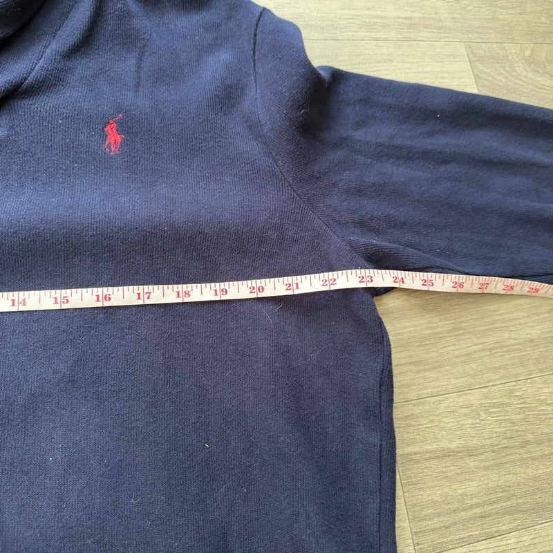 Ralph Lauren Shawl Collar Sweatshirt Navy Pullover Jumper Size L 032