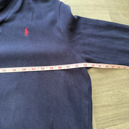 Ralph Lauren Shawl Collar Sweatshirt Navy Pullover Jumper Size L 032