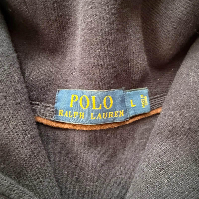 Ralph Lauren Shawl Collar Sweatshirt Navy Pullover Jumper Size L 032