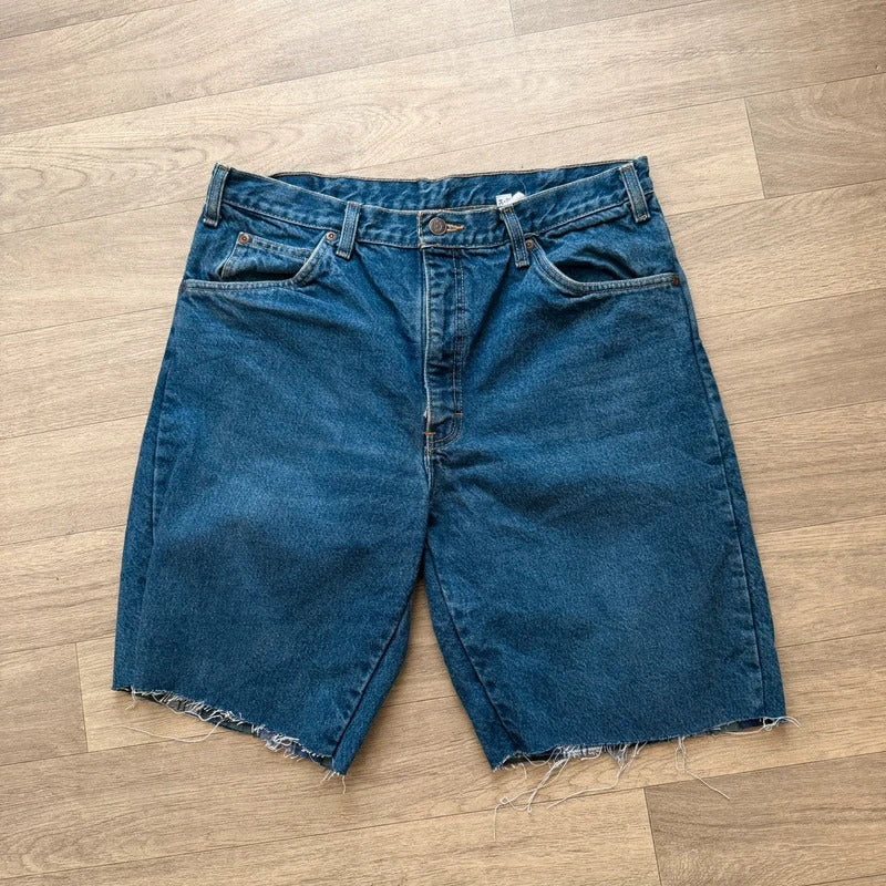 Dickies Denim Y2K Jean Shorts Blue Vintage 2000s Workwear Skater Mens W34 052
