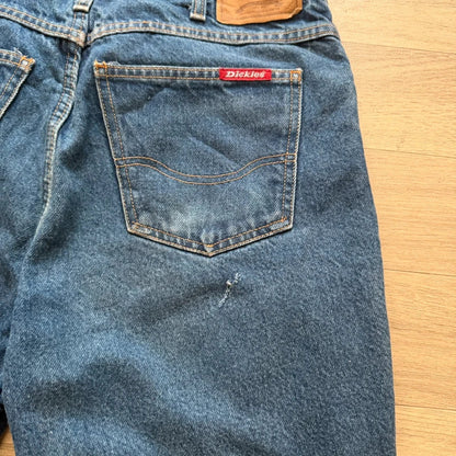 Dickies Denim Y2K Jean Shorts Blue Vintage 2000s Workwear Skater Mens W34 052