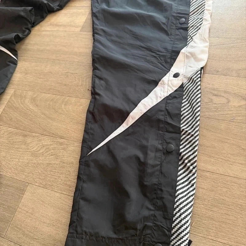 Vintage Y2K Reebok classic button up leg 90s nylon mesh track pants Size XL  213