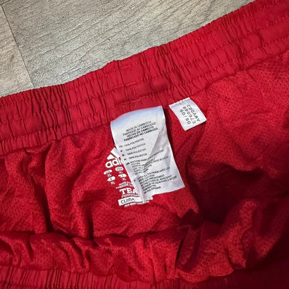 Adidas vintage Y2K red baggy climaproof mesh lined nylon track pant trousers size XL 164
