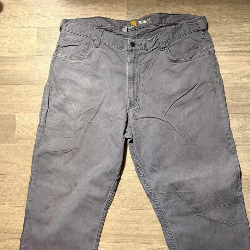 Carhartt relaxed fit grey cargo workwear trousers men’s size W38 L32  196