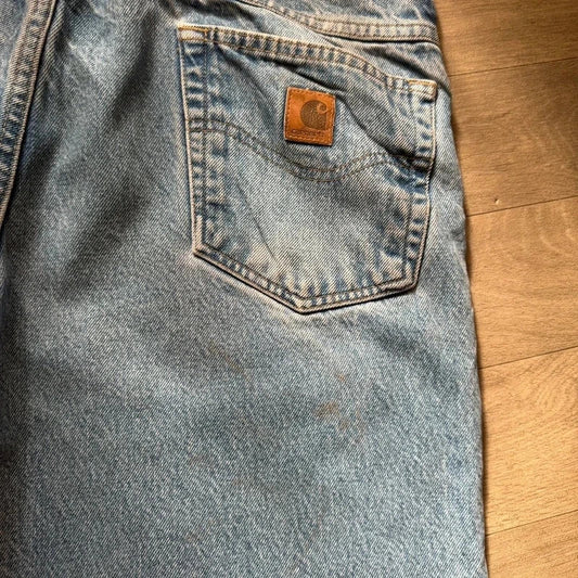Carhartt vintage B160 DST relaxed fit baggy work style jeans blue W38 L30 203