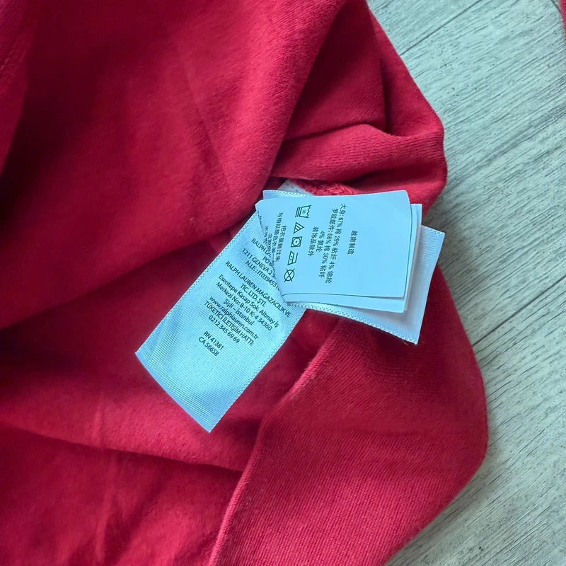 Ralph lauren red quarter zip jumper 1/4 performance zip up Y2K men’s size L102