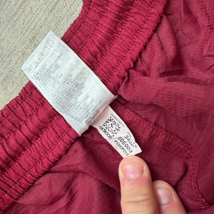 Adidas vintage Y2K wide leg nylon track pant trousers red size L 153