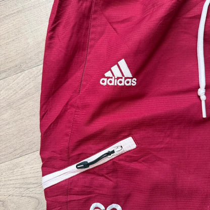 Adidas vintage Y2K wide leg nylon track pant trousers red size L 153