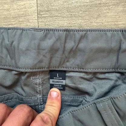 Carhartt relaxed fit grey cargo nylon work pant trousers size L 212