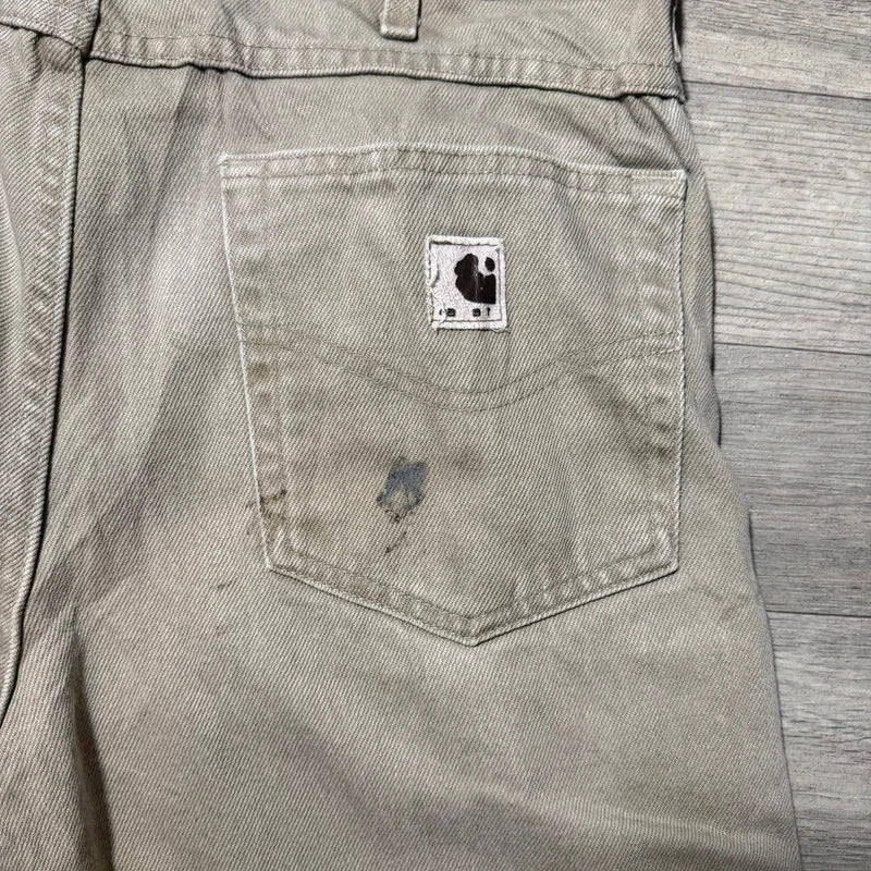 Vintage Carhartt Y2K 00s twill work pant beige trousers W34 L33 208