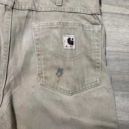Vintage Carhartt Y2K 00s twill work pant beige trousers W34 L33 208